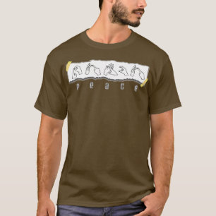 Peace Sign Language AUSLAN und BSL Bewusstsein T-Shirt