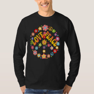 Peace Sign Liebe 1960er Jahre Gefärbte Krawatte Gr T-Shirt