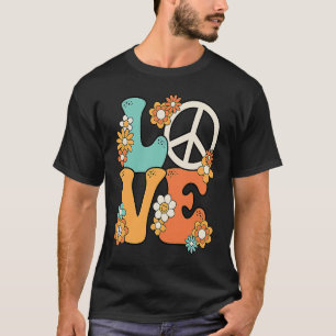 Peace Sign Liebe 60er 70er Costume Groovy Hippie i T-Shirt