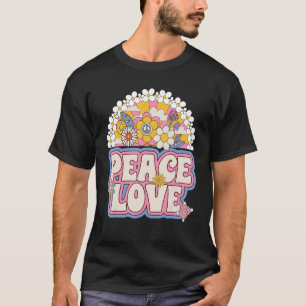 Peace Sign Liebe 60er 70er Costume Groovy Hippie i T-Shirt