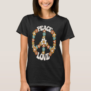 Peace Sign Liebe 60er 70er Costume Groovy Hippie i T-Shirt