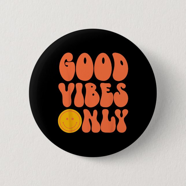 Peace Sign Liebe 60er 70er Gefärbte Krawatte Hippi Button (Vorderseite)
