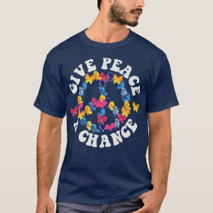 Peace Sign Liebe 60er 70er Gefärbte Krawatte Hippi T-Shirt