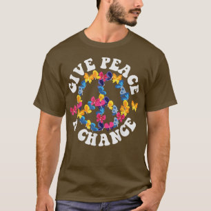 PEACE SIGN LIEBE 60er 70er Gefärbte Krawatte Hippi T-Shirt