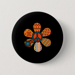 PEACE SIGN LIEBE 60er 70er Groovy Hippie Kostümhal Button