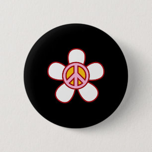 Peace Sign Liebe 60er 70er Groovy Hippie Kostümhal Button