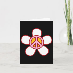 Peace Sign Liebe 60er 70er Groovy Hippie Kostümhal Karte
