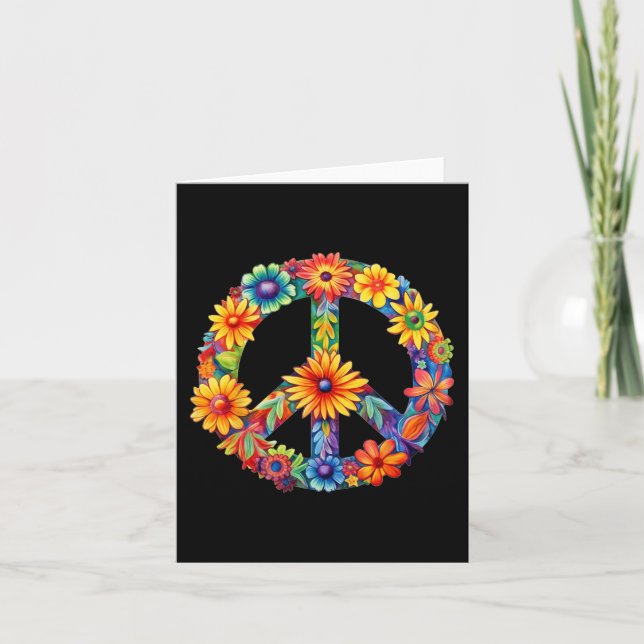 PEACE SIGN LIEBE 60er 70er Groovy Hippie Kostümhal Karte (Vorderseite)