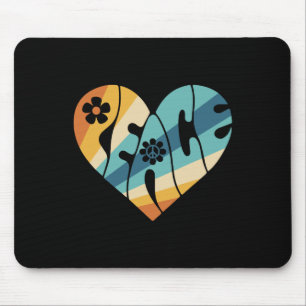 Peace Sign Liebe 60er 70er Groovy Hippie Kostümhal Mousepad