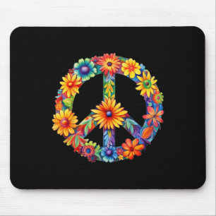 Peace Sign Liebe 60er 70er Groovy Hippie Kostümhal Mousepad