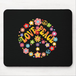 Peace Sign Liebe 60er 70er Groovy Hippie Kostümhal Mousepad