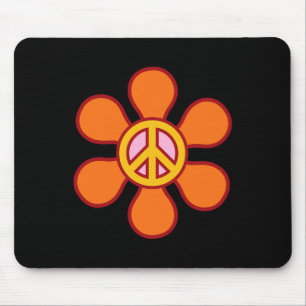 PEACE SIGN LIEBE 60er 70er Groovy Hippie Kostümhal Mousepad