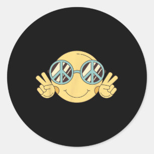 Peace Sign Liebe 60er 70er Groovy Hippie Kostümhal Runder Aufkleber