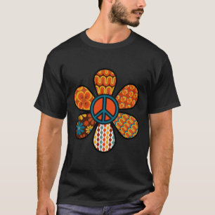 PEACE SIGN LIEBE 60er 70er Groovy Hippie Kostümhal T-Shirt