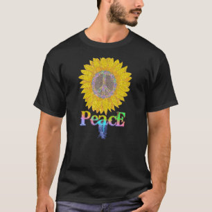 Peace Sign Liebe 60er 70er Jahre Hippie Gefärbte K T-Shirt
