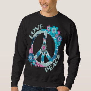 Peace Sign Liebe 60er 70er Krawatte Die Hippie Cos Sweatshirt
