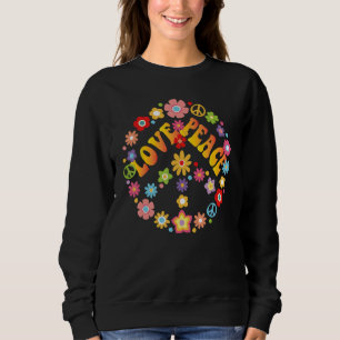 Peace Sign Liebe 60er 70er Krawatte Die Hippie Cos Sweatshirt