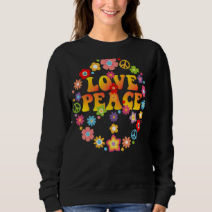 Peace Sign Liebe 60er 70er Krawatte Die Hippie Cos Sweatshirt