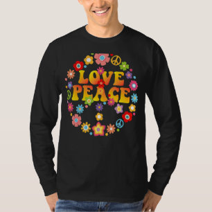 Peace Sign Liebe 60er 70er Krawatte Die Hippie Cos T-Shirt