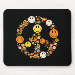 PEACE SIGN LIEBE s Hippie Groovy Vibes Halloween C Mousepad