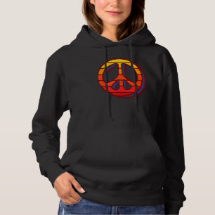 Peace Sign Minimalistisch Simple Sixties 60er Retr Hoodie