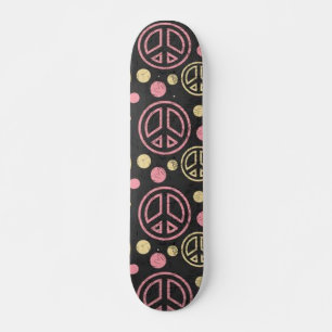 Peace Sign mit Polka Dots Skateboard
