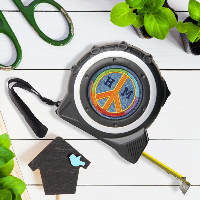 Peace Sign Monogram Maßband (Von Creator hochgeladen)