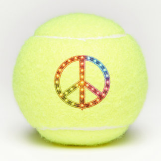 Peace Sign Neon Lights Tennisbälle