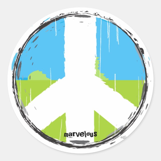 Peace Sign No2 Aufkleber (Vorderseite)