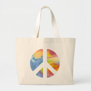 Peace Sign Pastel Jumbo Stoffbeutel