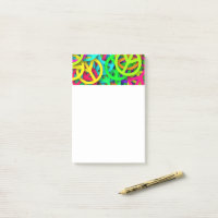 Peace Sign Pattern Groovy 60er Jahre Vibe
