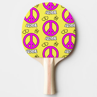 PEACE SIGN PATTERN, TISCHTENNIS SCHLÄGER