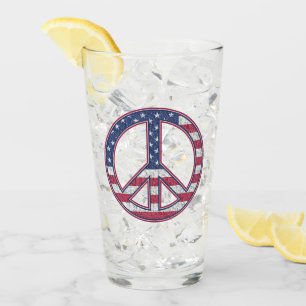 Peace Sign Pint Trinkglas Glas