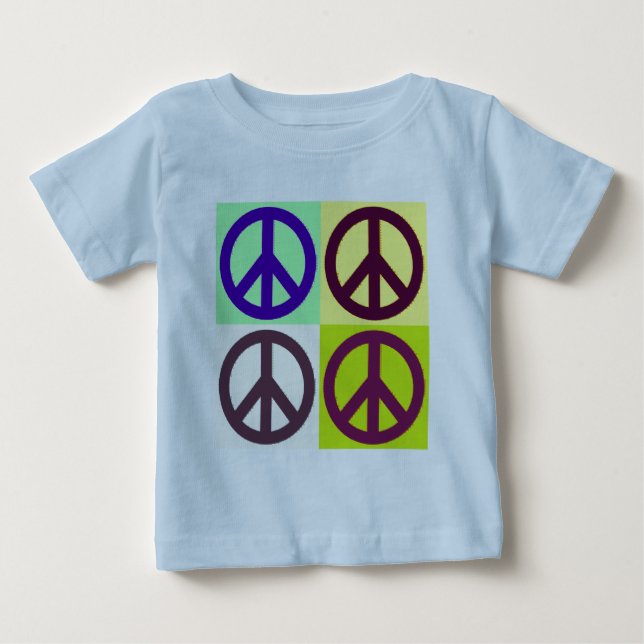 Peace Sign Pop Art Baby T-shirt (Vorderseite)