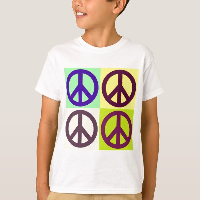 Peace Sign Pop Art T-Shirt (Vorderseite)
