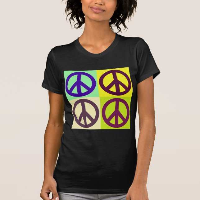 Peace Sign Pop Art T-Shirt (Vorderseite)
