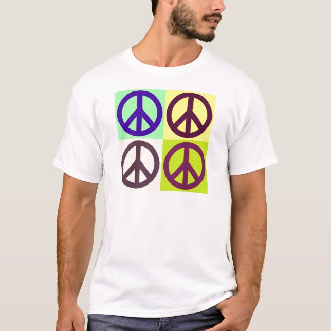 Peace Sign Pop Art T-Shirt (Vorderseite)