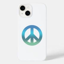 Peace Sign Rainbow Ocean Blue