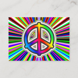 Peace Sign - Rainbow Supernova Hintergrund Visitenkarte