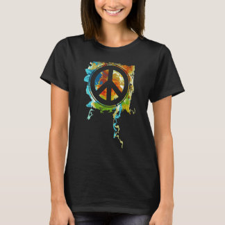 Peace Sign Retro Liebe 60er 70er Hippie Boho T-Shirt