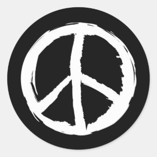 PEACE SIGN RUNDER AUFKLEBER