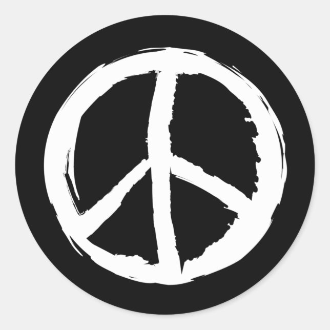 PEACE SIGN | RUNDER AUFKLEBER (Vorderseite)