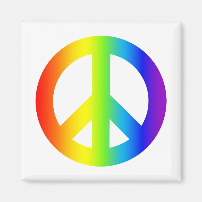 Peace Sign/Square Magnet (Vorne)