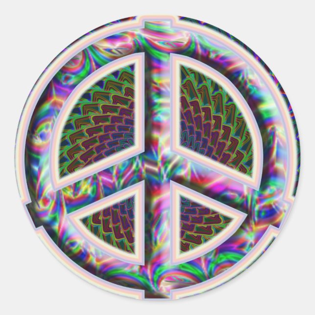 Peace Sign Sticker (Vorderseite)