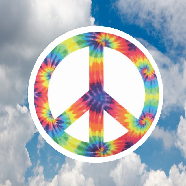 Peace Sign Stickers - Rainbow Hippie Design (Von Creator hochgeladen)