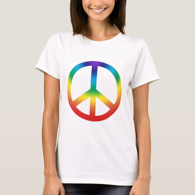 Peace Sign tee in Chakra Colors (Vorderseite)