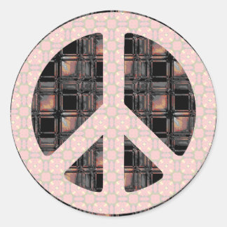 Peace Sign Trendy Runder Aufkleber