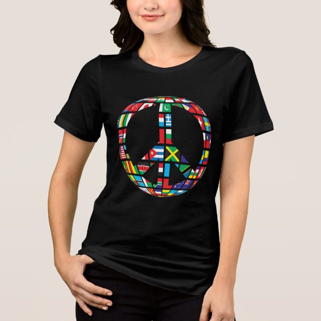 peace sign Tri-Blend Shirt  (Vorderseite)