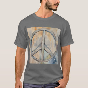 Peace Sign Wassercolor Malerei Kunst T-Shirt