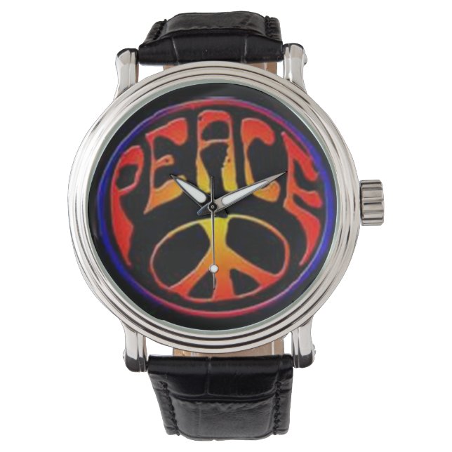 Peace Sign Watch Armbanduhr (Vorderseite)